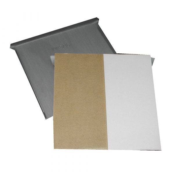 Spiegelblech 100 x 100 mm bis 6 kg, schnell haftend, gekantet