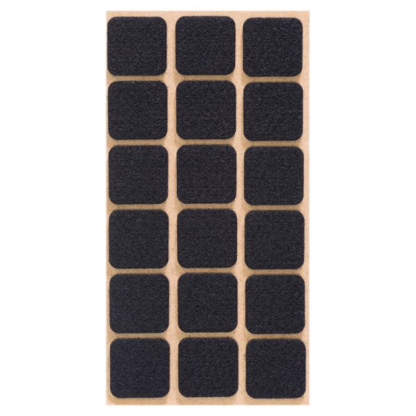 Filzpuffer für Bilderrahmen, selbstklebend, quadratisch, 25 x 25 mm