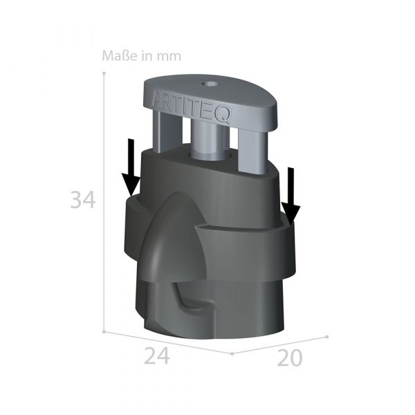 Bilderhaken Micro Grip + LOCK 20 kg für Bilderschienen-Seile