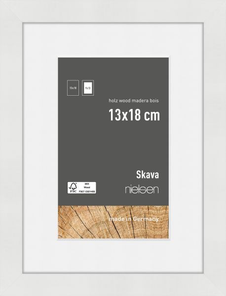 Nielsen Bilderrahmen Holz Skava mit Passepartout