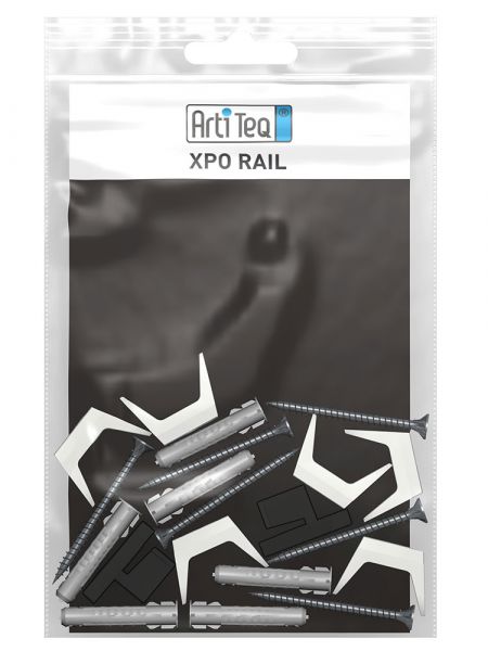 Artiteq - Set Befestigungsmaterial Xpo Rail schwarz