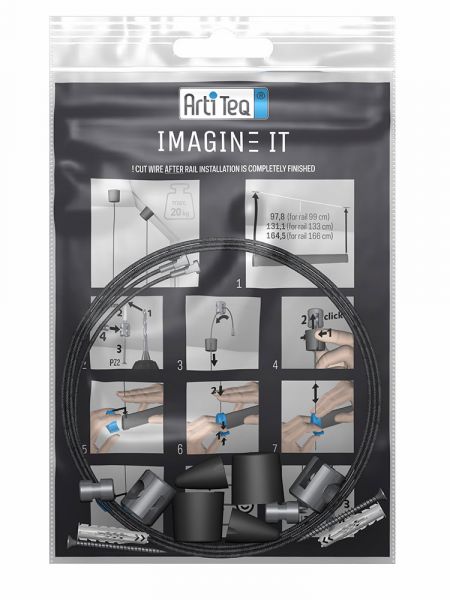 Imagine It Rail Installationsset mit Befestigung 400 cm
