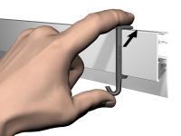 Ergänzungshaken Info Rail Clip Hanger // schwarz
