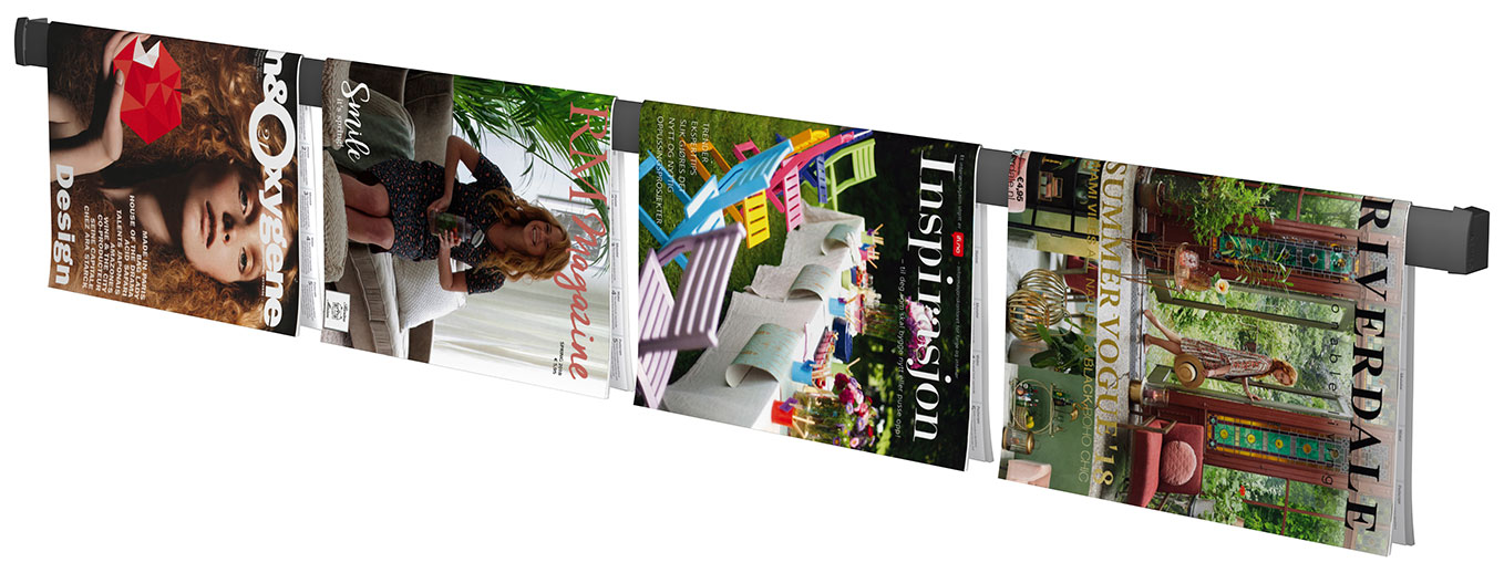 Magazine an der Wand aufhängen