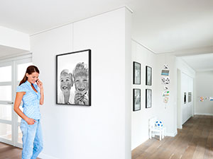 Bilderschienen in Wohnzimmer Bilderschienen im Wohnbereich