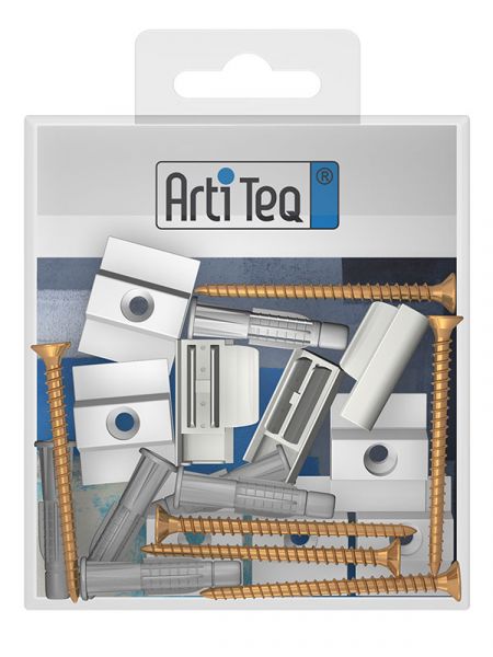 Artiteq - Set Befestigungsmaterial weiß Click Rail 200 cm