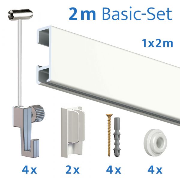 Bilderschienen-Set Basic in 2 Meter Länge