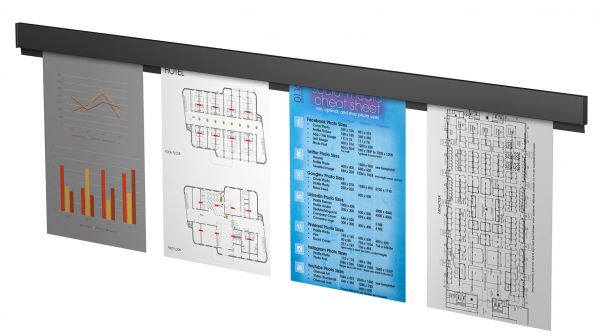 Artiteq - Info Rail schwarz strukturiert 200 cm